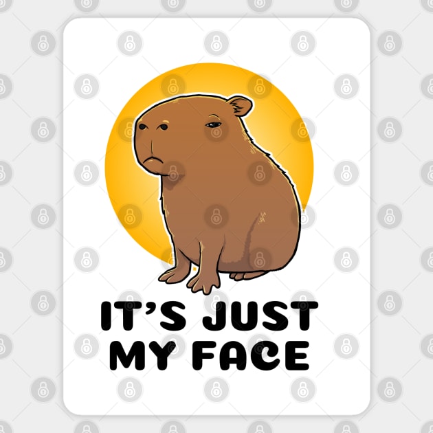 It's just my face Capybara Magnet by capydays